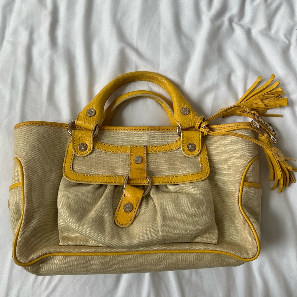 Authentic Yellow Celine Boogie Bag